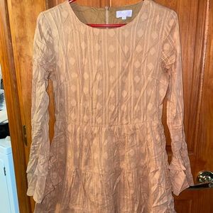 Rust Ruffle Dress